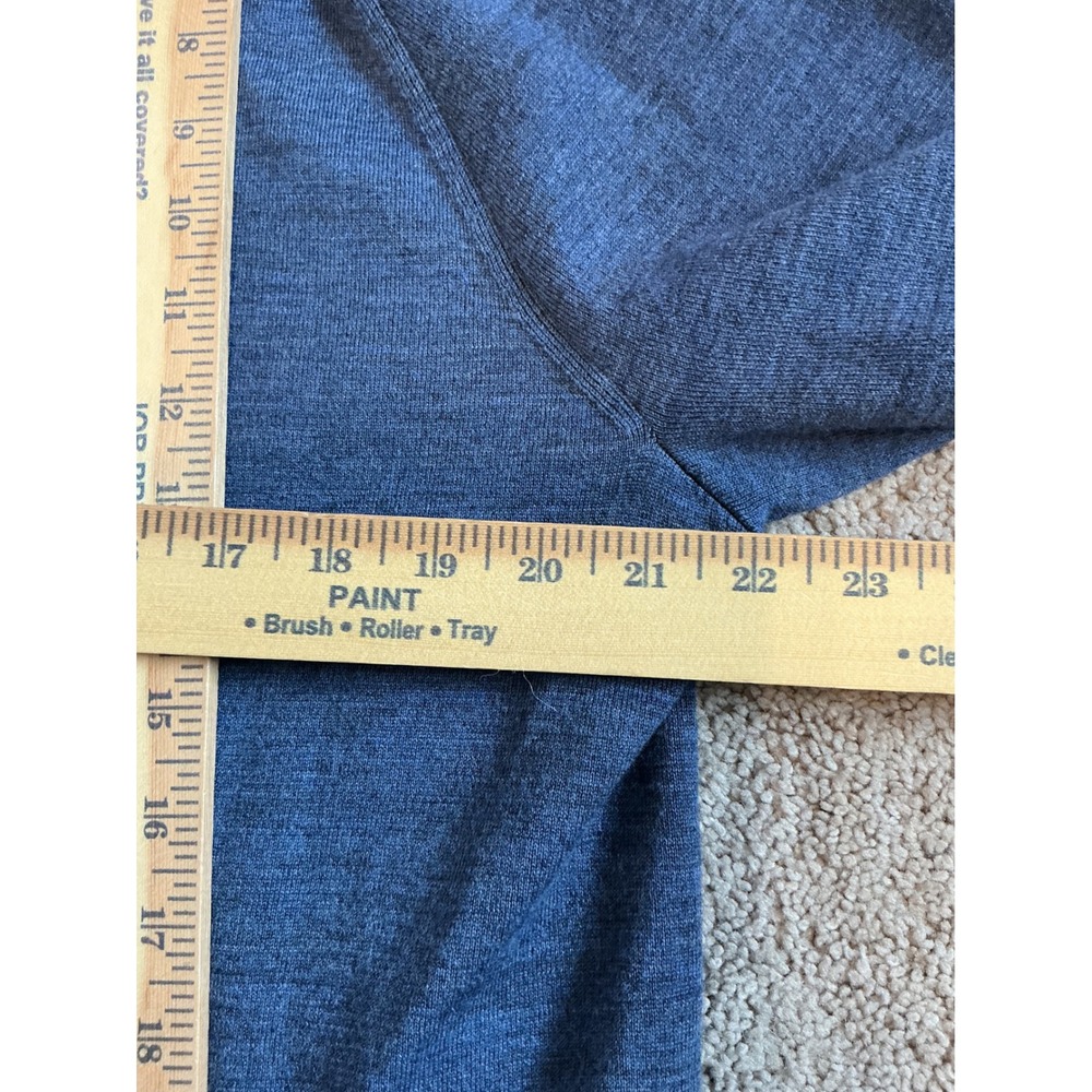 Lafayette 148 New York Blue Wool Blend Zip Cardigan Sweater XL Raglan Sleeve - Picture 6 of 7